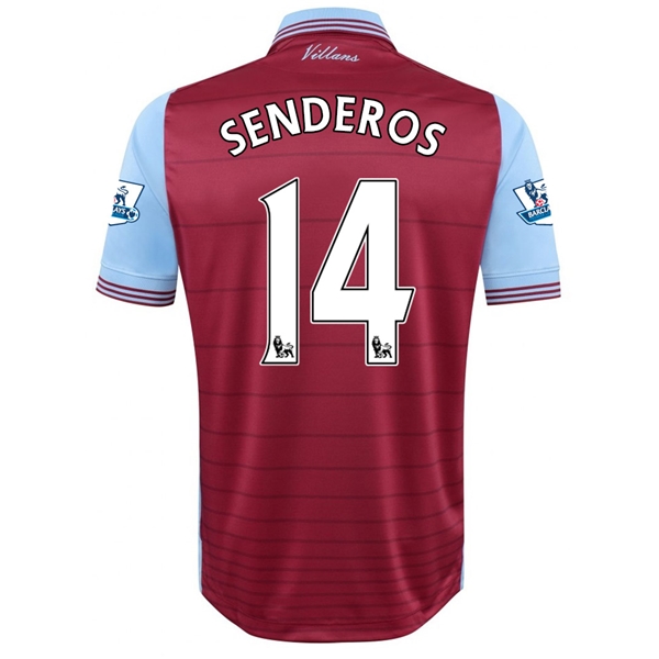 Aston Villa 2015-16 SENDEROS #14 Soccer Jersey